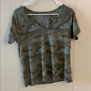 Camo V-Neck Tee
